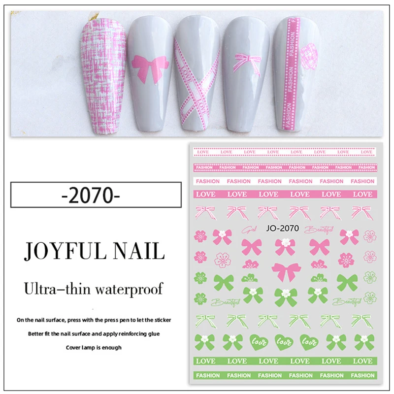 3D bow Nail Art Stickers Valentine's Day Heart Love Self-Adhesive Nail Slider Decal Manicure DIY Decoration Accessories
3D bow Nail Art Stickers Valentine's Day Heart Love Self-Adhesive Nail Slider Decal Manicure DIY Decoration Accessories