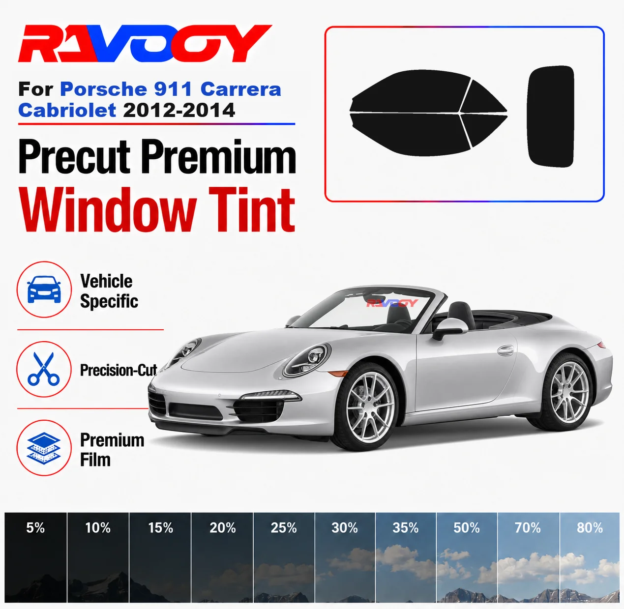 Premium Precut Window Tint Kit Front Rear Windows For Porsche 911 Carrera Cab 2012-2014 Complete Set Car Solar Nano Ceramic Film
Premium Precut Window Tint Kit Front Rear Windows For Porsche 911 Carrera Cab 2012-2014 Complete Set Car Solar Nano Ceramic Film