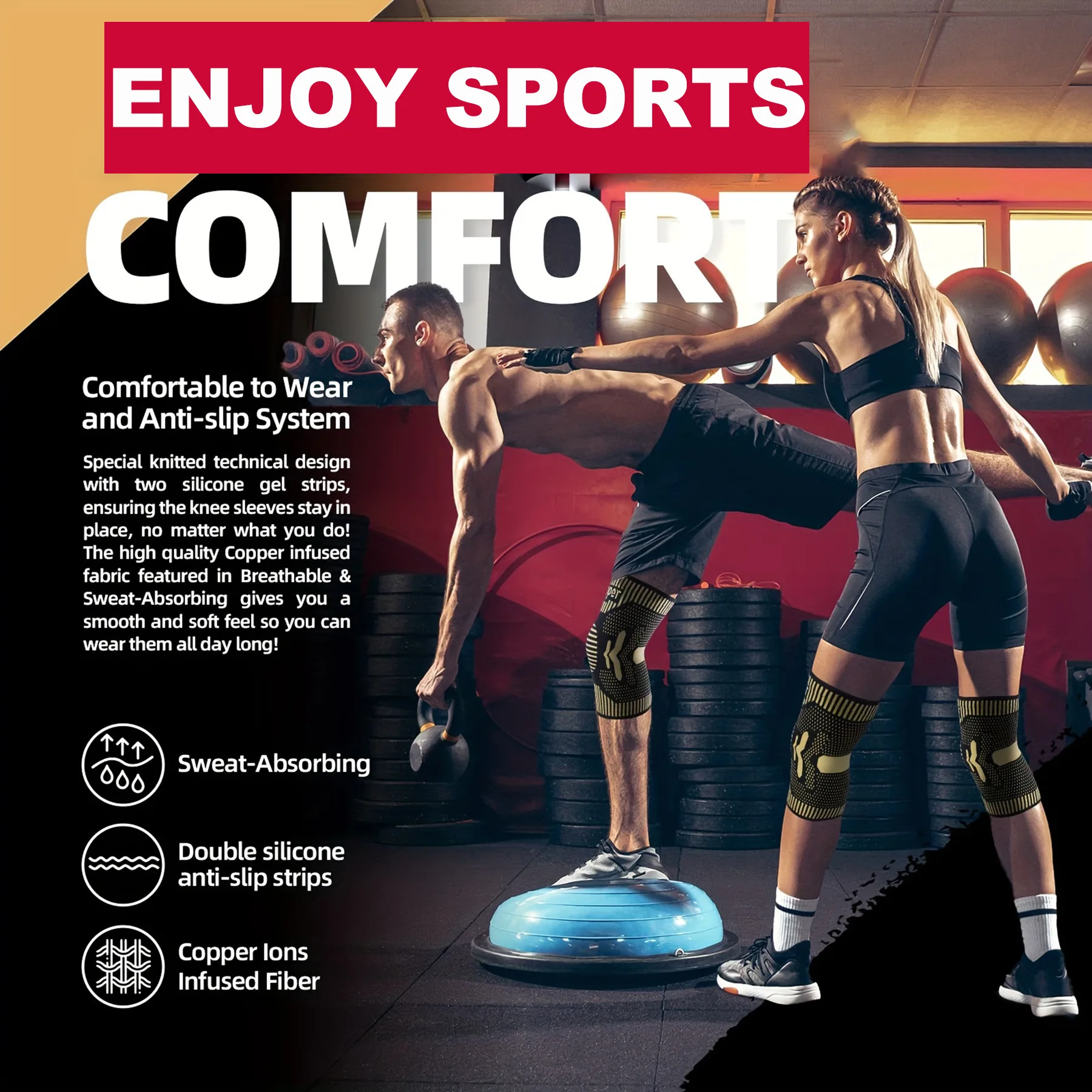 Спортивный наколенник с ионами меди, силиконовый противоскользящий трехмерный вязаный защитный чехол для мениска
Спортивный наколенник с ионами меди, силиконовый противоскользящий трехмерный вязаный защитный чехол для мениска