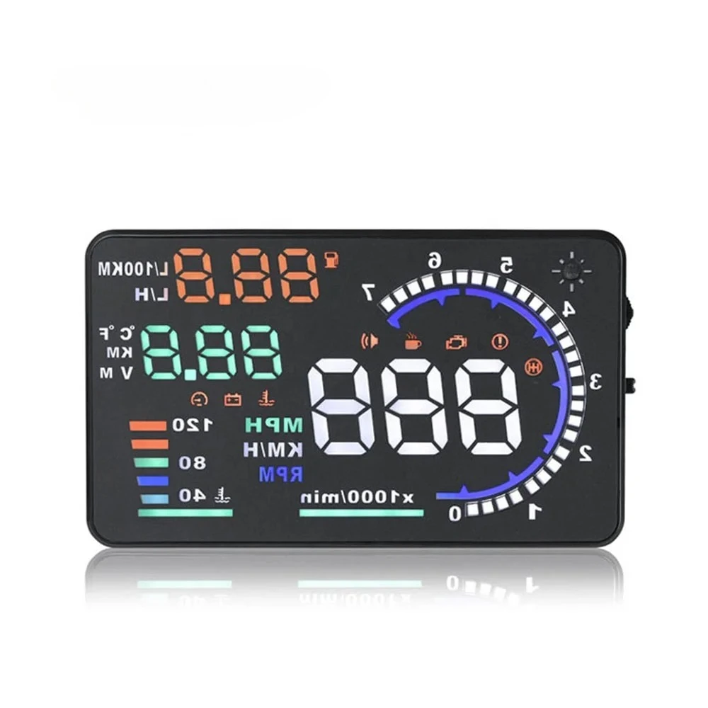 Лидер продаж A8 автомобильный HUD OBD2 отражающий головной дисплей на лобовом стекле 5,5-дюймовый большой экран GPS функция GPS размещение светодиодный тип дисплея
Лидер продаж A8 автомобильный HUD OBD2 отражающий головной дисплей на лобовом стекле 5,5-дюймовый большой экран GPS функция GPS размещение светодиодный тип дисплея