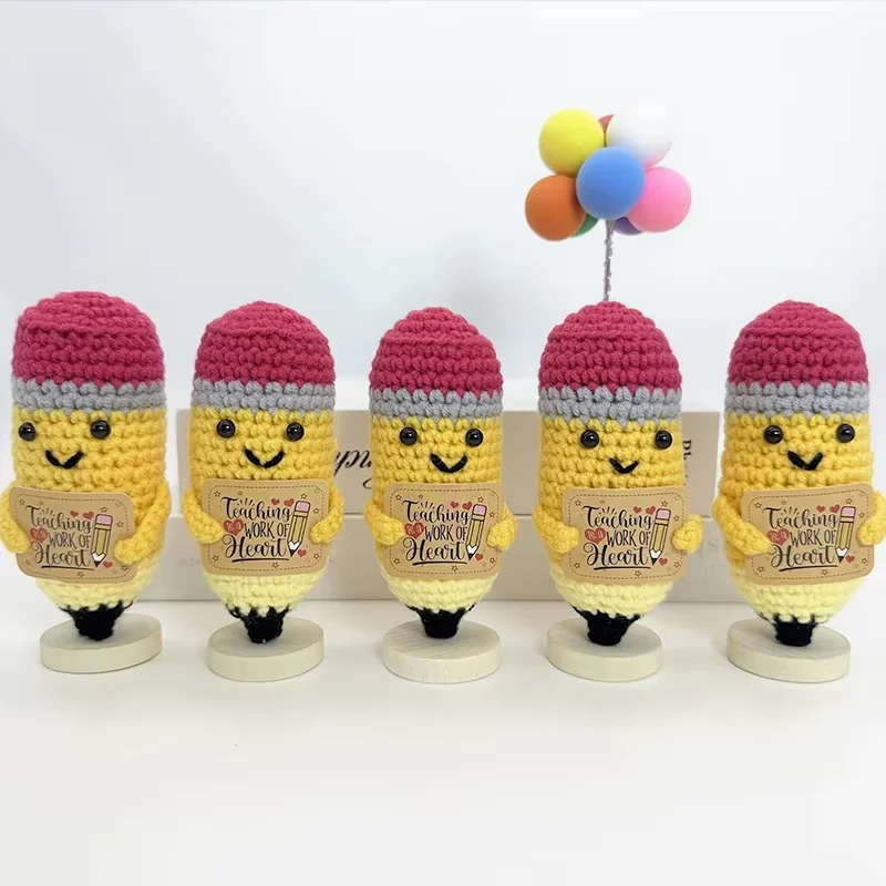 New Handmade Crochet Pencil Doll - Positive Energy Emotional Support With Card Desktop Ornament Funny Wool Gift
New Handmade Crochet Pencil Doll - Positive Energy Emotional Support With Card Desktop Ornament Funny Wool Gift