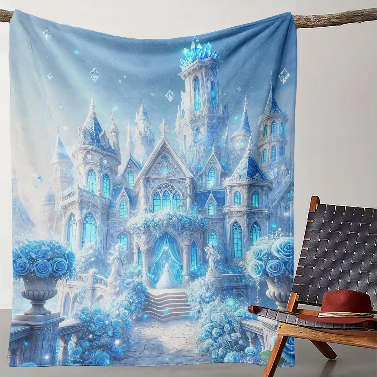 1 Ice Crystal Fantasy Castle Blanket Fairy Tale Ice and Snow World Home Decoration Warm Blanket
1 Ice Crystal Fantasy Castle Blanket Fairy Tale Ice and Snow World Home Decoration Warm Blanket