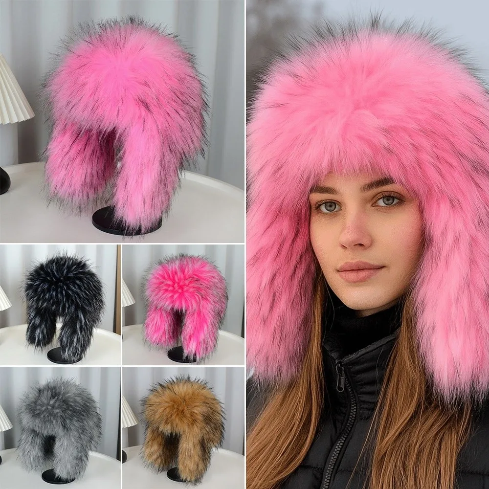 Fluffy Bomber Hats Round Earflap Russian Style Faux Fur Hats Warm Faux Fur Faux Raccoon Fur Beanies
Fluffy Bomber Hats Round Earflap Russian Style Faux Fur Hats Warm Faux Fur Faux Raccoon Fur Beanies