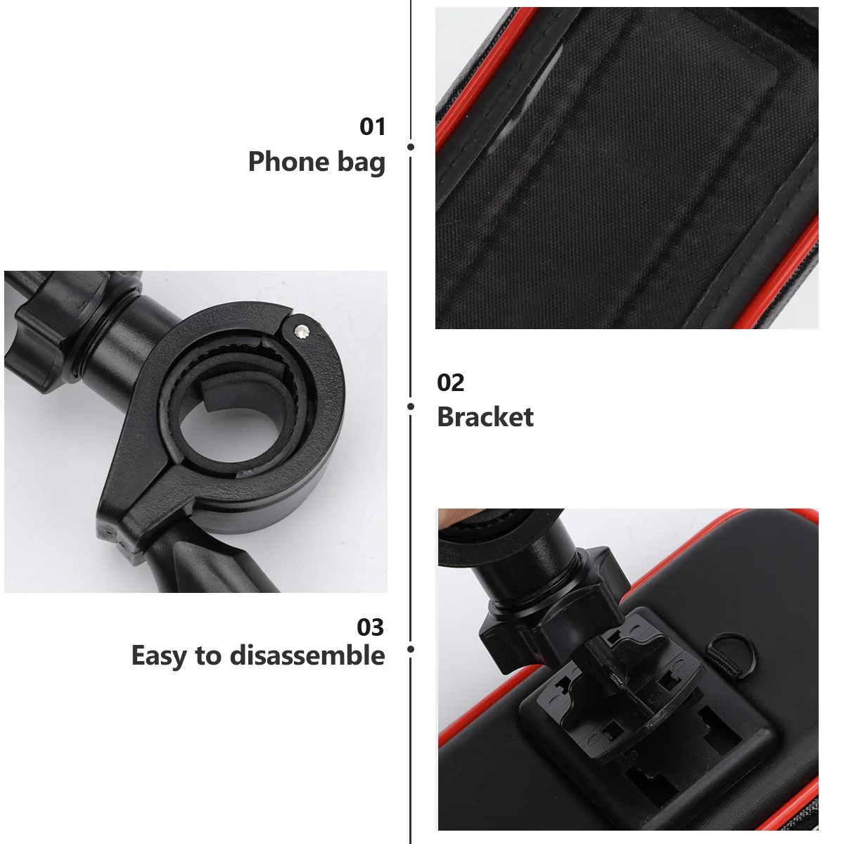 Bike Phone Bag Waterproof Durable Wear Resistant Front Pouch Simple Design Practical Use Black Power Bank Holder
Bike Phone Bag Waterproof Durable Wear Resistant Front Pouch Simple Design Practical Use Black Power Bank Holder