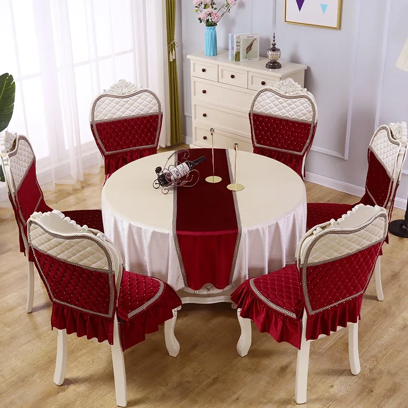 European Style Round Red Connected Chair Cover Lace Edge Integrated Stool Cover Rectangular Tablecloth Thickened Cushion
European Style Round Red Connected Chair Cover Lace Edge Integrated Stool Cover Rectangular Tablecloth Thickened Cushion