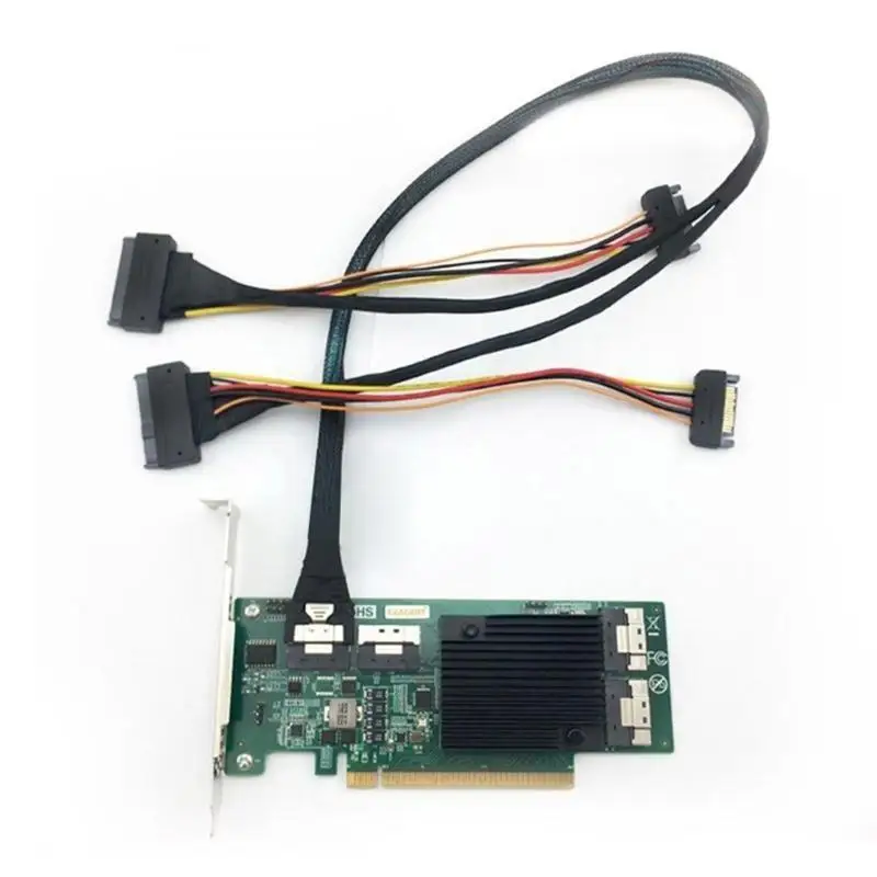 652F External SFF8654(8i) to 2xSFF8639 NVME Data Server Cable Chassis Connectors 12/24Gbps Transmission Cable for Servers
652F External SFF8654(8i) to 2xSFF8639 NVME Data Server Cable Chassis Connectors 12/24Gbps Transmission Cable for Servers