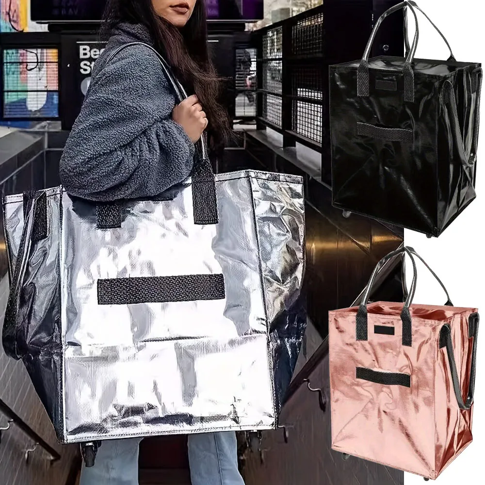 Portable large foldable shopping bag with wheels, suitable for shopping and camping, large capacity of 10 liters, multi-purpose
Portable large foldable shopping bag with wheels, suitable for shopping and camping, large capacity of 10 liters, multi-purpose