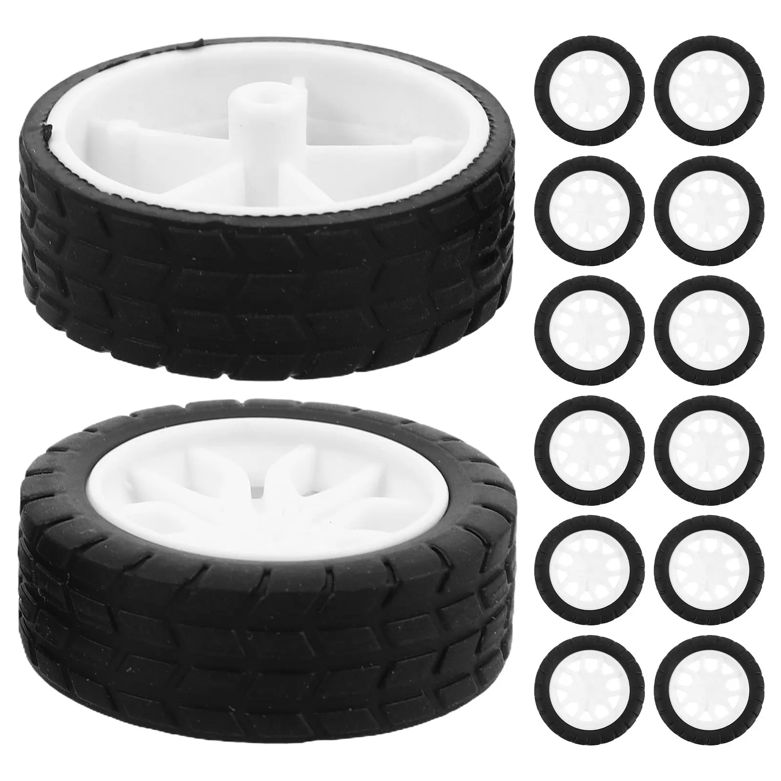 20Pcs Robot Wheels Rubber DIY Car Parts for Science Experiments Kids Project School Lab Assembly Replacement DIY Toy Car
20Pcs Robot Wheels Rubber DIY Car Parts for Science Experiments Kids Project School Lab Assembly Replacement DIY Toy Car