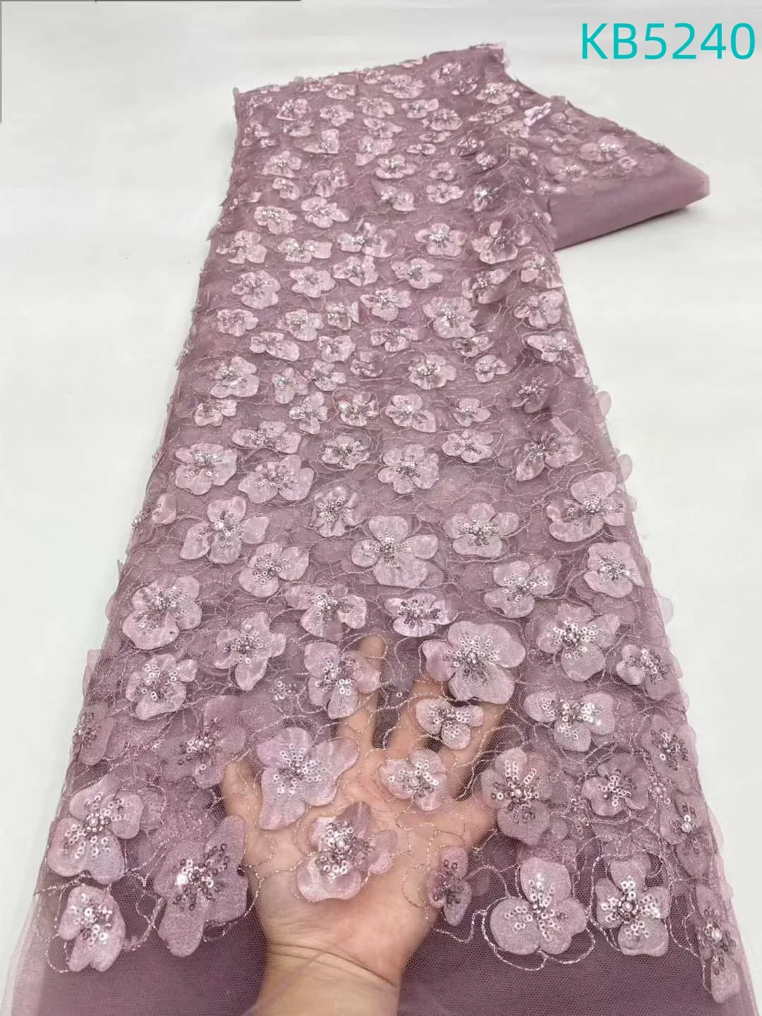 Latest Nigerian 3D French Mesh Beaded Lace Fabric 2026 Fashion African Sequin Lace Fabric Suitable For Wedding Dresses KB5240
Latest Nigerian 3D French Mesh Beaded Lace Fabric 2026 Fashion African Sequin Lace Fabric Suitable For Wedding Dresses KB5240