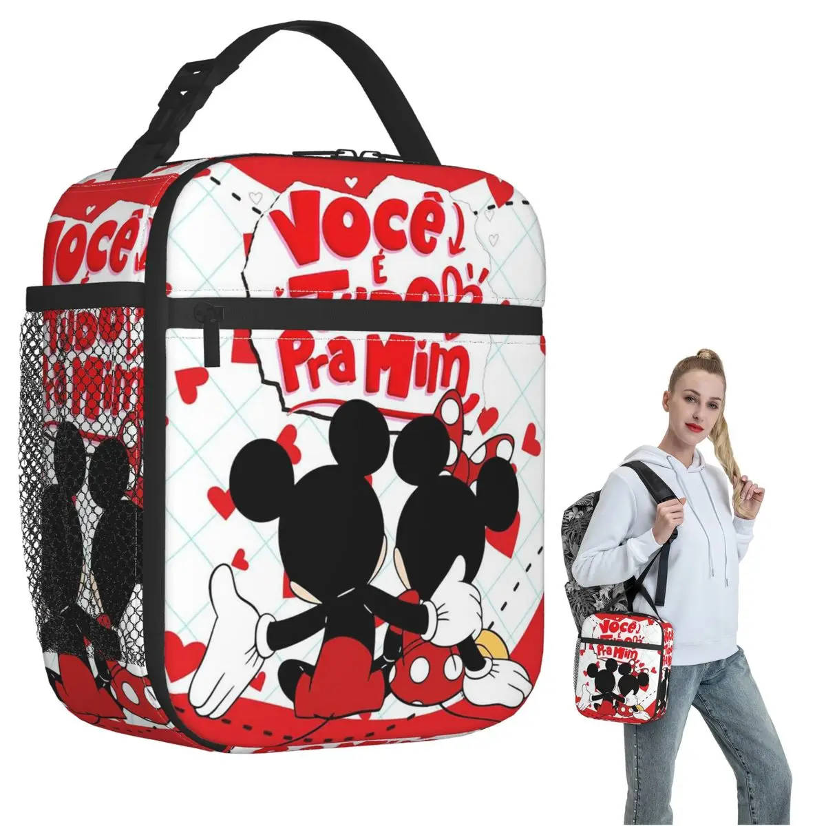 Mickey Minnie Mouse Cartoon Insulated Lunch Bag for Women Kids Portable Food Boxes Thermal Lunch Box Tote
Mickey Minnie Mouse Cartoon Insulated Lunch Bag for Women Kids Portable Food Boxes Thermal Lunch Box Tote