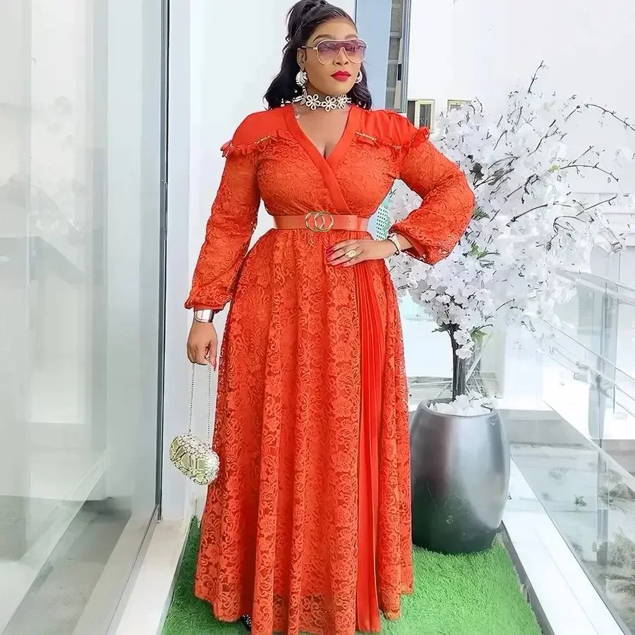 Elegant African Dresses for Women 2025 New Summer Fashion Africa Clothing Plus Size Muslim Lace Evening Party Long Dress
Elegant African Dresses for Women 2025 New Summer Fashion Africa Clothing Plus Size Muslim Lace Evening Party Long Dress