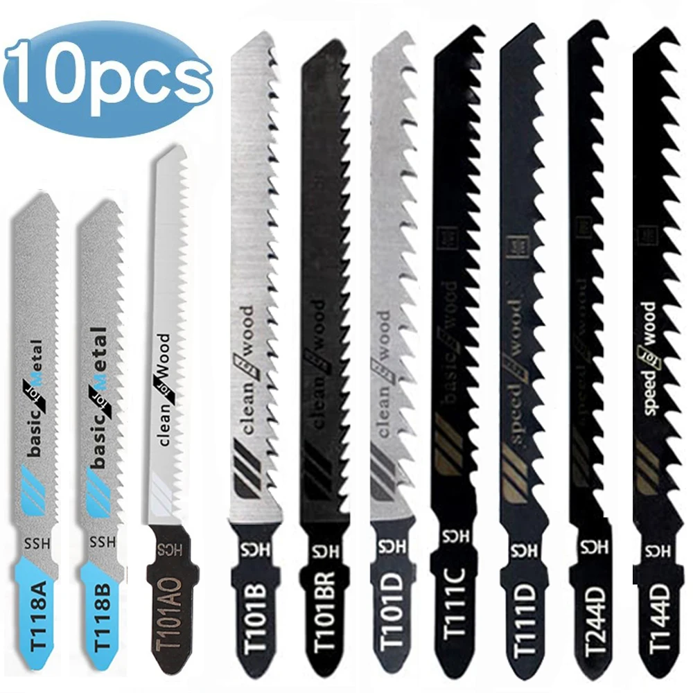 10Pcs T-Shaft Electric Jigsaw Blades HCS Assorted Jig Saw Blades For Wood Plastic Metal Cutting T119B T111C T218A T118A T118B
10Pcs T-Shaft Electric Jigsaw Blades HCS Assorted Jig Saw Blades For Wood Plastic Metal Cutting T119B T111C T218A T118A T118B