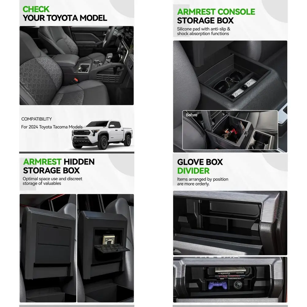 6 шт. лоток-органайзер для центральной консоли для аксессуаров Toyota Tacoma 2024 2025, скрытый ящик для хранения в подлокотнике, задняя часть и консоль для чашки
6 шт. лоток-органайзер для центральной консоли для аксессуаров Toyota Tacoma 2024 2025, скрытый ящик для хранения в подлокотнике, задняя часть и консоль для чашки
