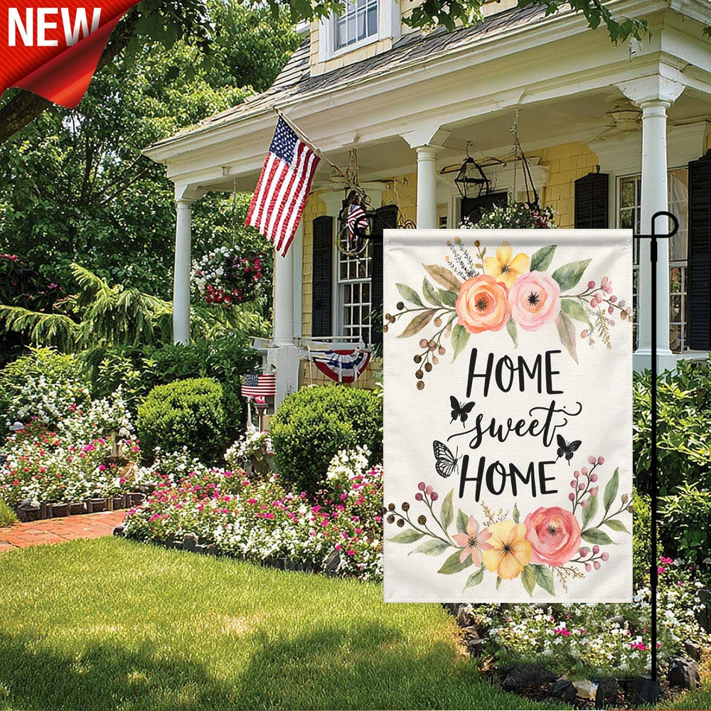 1PC, Home Sweet Home Floral Butterfly Garden Flag Watercolor Flower Outdoor Decorative Yard Flag
1PC, Home Sweet Home Floral Butterfly Garden Flag Watercolor Flower Outdoor Decorative Yard Flag