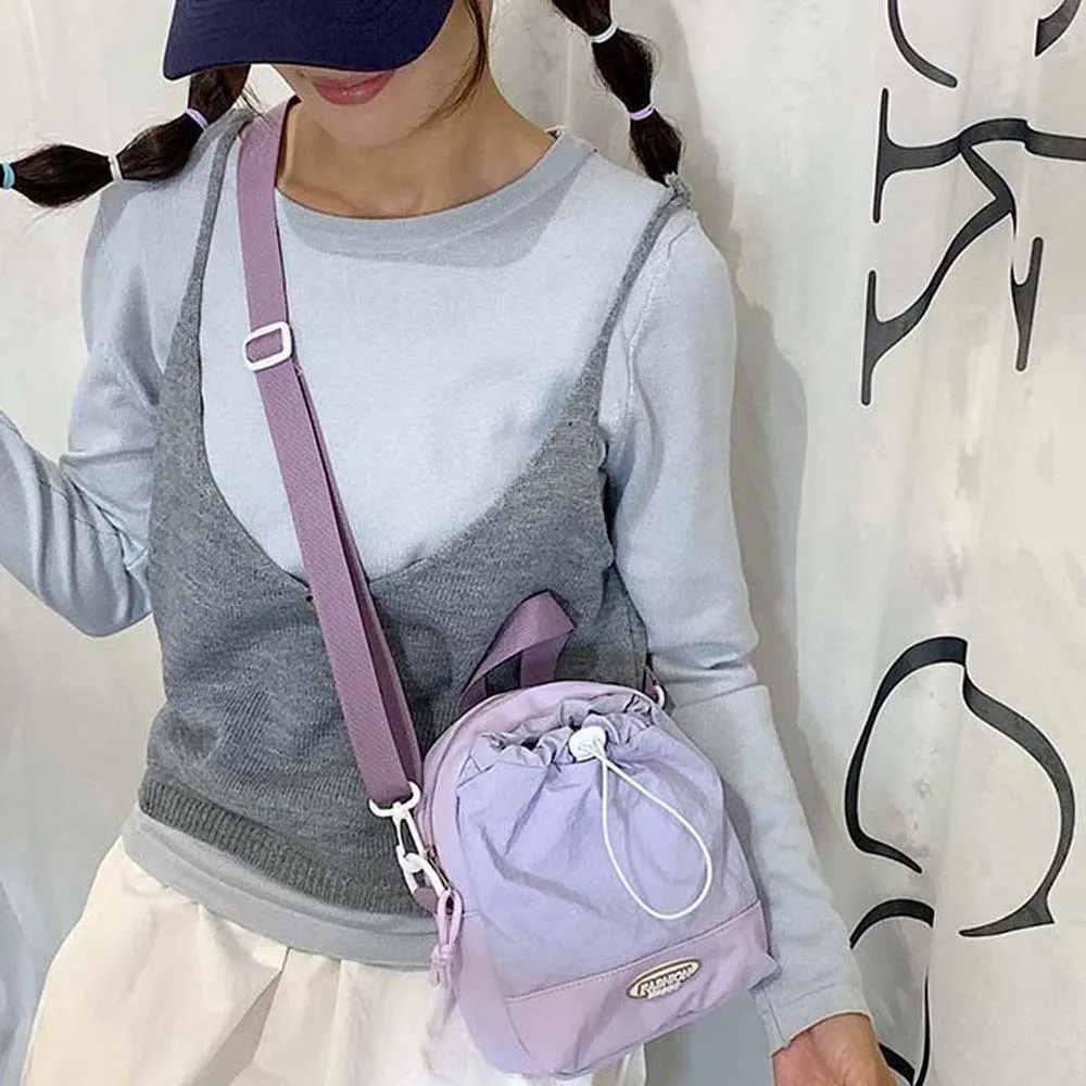 Large Capacity Drawstring Crossbody Bag Anti-splash Water Solid Color Oxford Cloth Shoulder Pouch Simple Dopamine
Large Capacity Drawstring Crossbody Bag Anti-splash Water Solid Color Oxford Cloth Shoulder Pouch Simple Dopamine