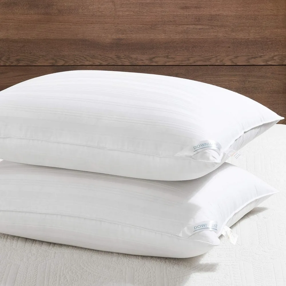 King Size Set of 2 Down Alternative Pillows - Hotel Collection Soft Bed Pillows for Side, Back, Stomach Sleepers, 20x36
King Size Set of 2 Down Alternative Pillows - Hotel Collection Soft Bed Pillows for Side, Back, Stomach Sleepers, 20x36