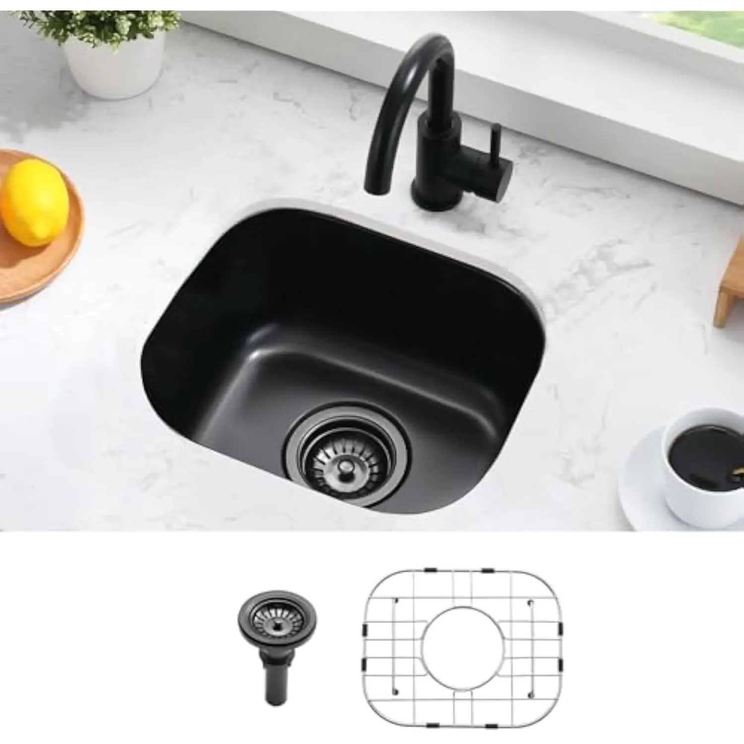 15 Inch Bar Sink Undermount- 15x12 Black Bar Sinks Undermount Wet Bar Sink Stainless Steel 16 Gauge Single Bowl Small Kitchen S
15 Inch Bar Sink Undermount- 15x12 Black Bar Sinks Undermount Wet Bar Sink Stainless Steel 16 Gauge Single Bowl Small Kitchen S