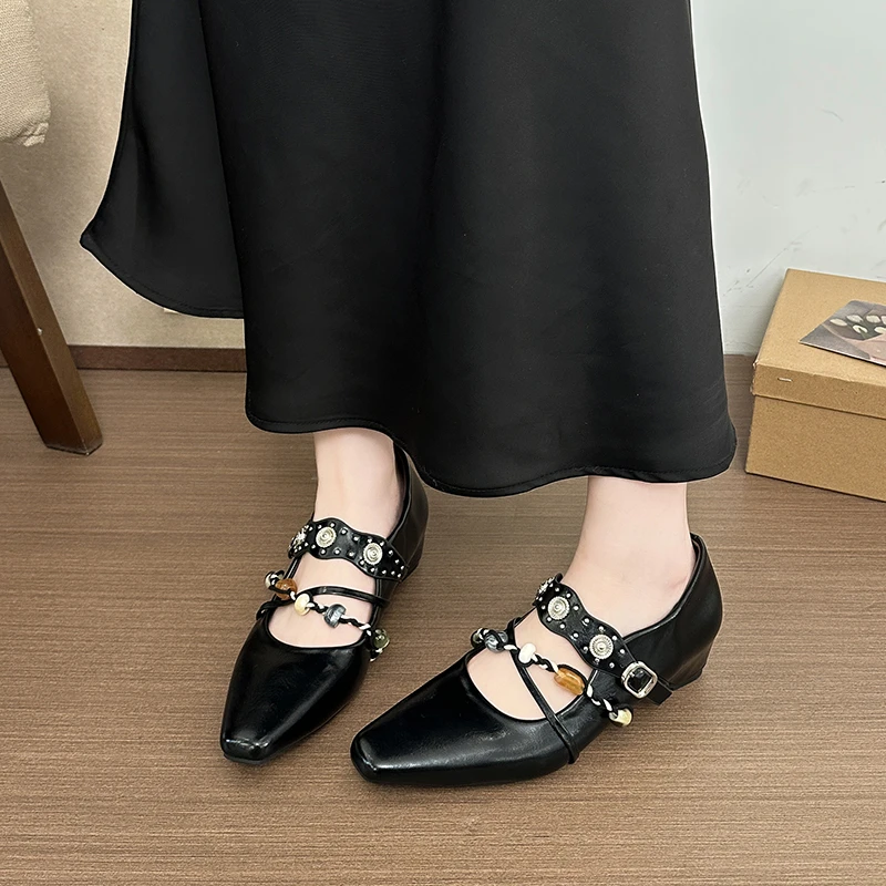 2026 New Retro Mary Jane Shoes for Women Square Toe Chunky Heel Pumps with Rhinestone Decor Fashion Party Footwear
2026 New Retro Mary Jane Shoes for Women Square Toe Chunky Heel Pumps with Rhinestone Decor Fashion Party Footwear
