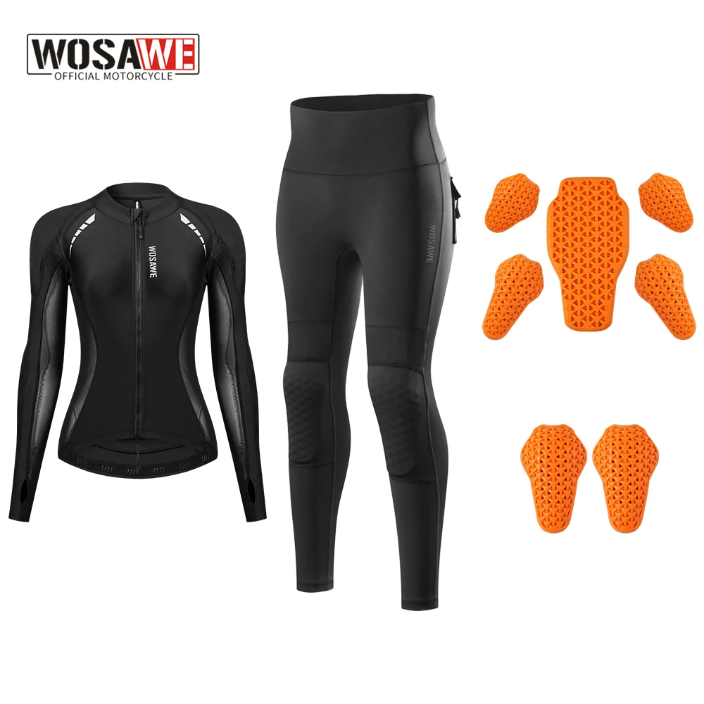 WOSAWE Women's Motorcycle Jacket and Pants Set with Removable Kneepads Soft Gear Summer Motocross Motorbike Clothing Combination
WOSAWE Women's Motorcycle Jacket and Pants Set with Removable Kneepads Soft Gear Summer Motocross Motorbike Clothing Combination