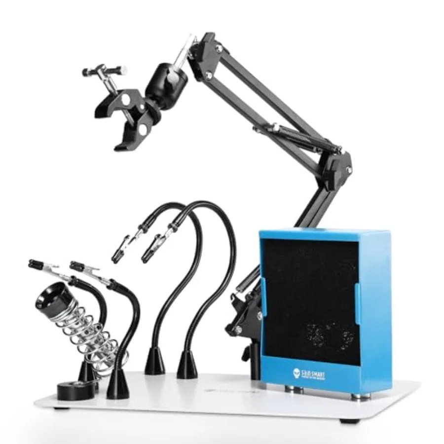 Magnetic Helping Hands Soldering and Solder Fume Extractor Combo, 2-in-1 Soldering Station with 360 Hot Air Gun Holder, Heavy D
Magnetic Helping Hands Soldering and Solder Fume Extractor Combo, 2-in-1 Soldering Station with 360 Hot Air Gun Holder, Heavy D