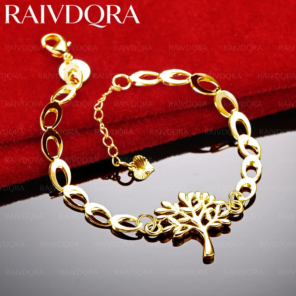 18K Gold Plated Tree Pendant Chain Bracelet For Women Fashion Jewelry Party Engagement Wedding Accessories Gifts
18K Gold Plated Tree Pendant Chain Bracelet For Women Fashion Jewelry Party Engagement Wedding Accessories Gifts