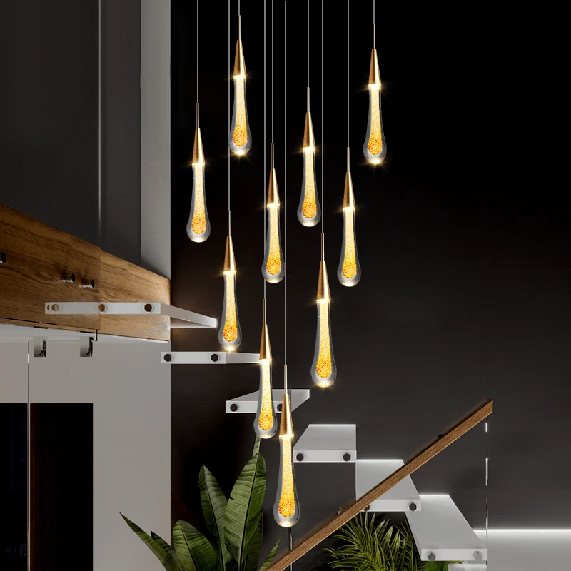 Crystal Pendant Modern Hanging Lamp Designer Villa Living Room Lamp Nordic Home Decoration Luxury Crystal Staircase Chandelier
Crystal Pendant Modern Hanging Lamp Designer Villa Living Room Lamp Nordic Home Decoration Luxury Crystal Staircase Chandelier