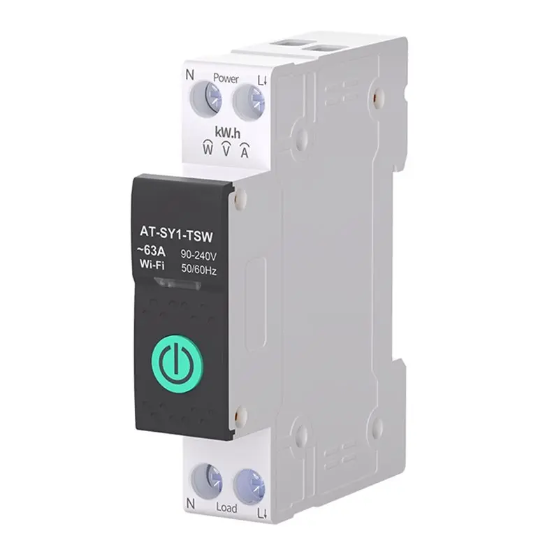 B44C TUYA WIFI Smart Circuit Breaker Power Metering Smart Switch 1P 63A DIN Rail For Smart Home
B44C TUYA WIFI Smart Circuit Breaker Power Metering Smart Switch 1P 63A DIN Rail For Smart Home
