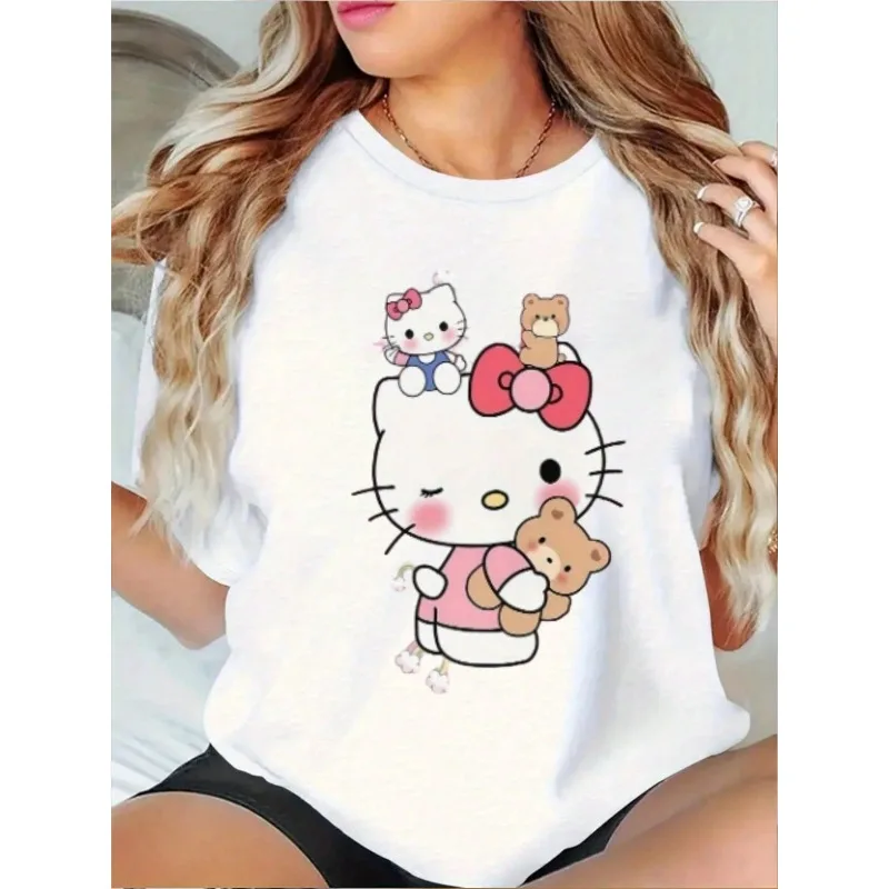 Sanrio Hello Kitty and Friends, милый дизайн, повседневная мягкая хлопковая свободная женская футболка с короткими рукавами, модная женская футболка с круглым вырезом
Sanrio Hello Kitty and Friends, милый дизайн, повседневная мягкая хлопковая свободная женская футболка с короткими рукавами, модная женская футболка с круглым вырезом