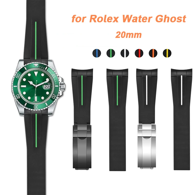Ремешок с изогнутым концом для Rolex Black Green Water Ghost 20 мм для Daytona GMT, мужской водонепроницаемый ремешок для часов, резиновый силиконовый ремешок для MoonSwatch
Ремешок с изогнутым концом для Rolex Black Green Water Ghost 20 мм для Daytona GMT, мужской водонепроницаемый ремешок для часов, резиновый силиконовый ремешок для MoonSwatch