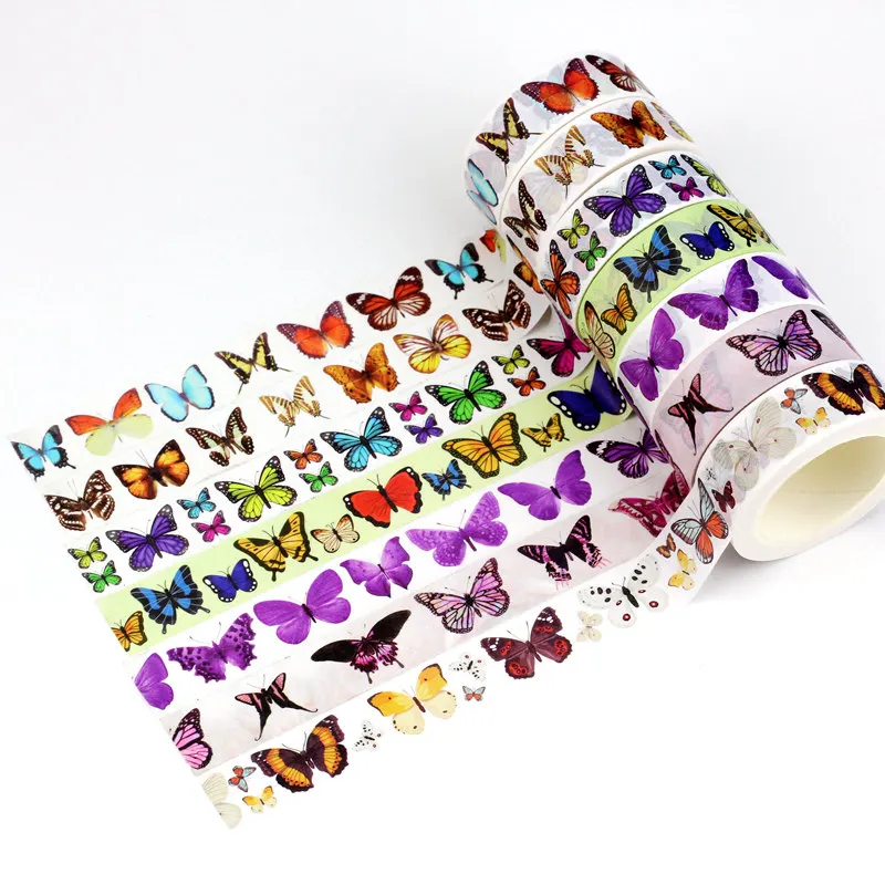 2023 NEW 1X 10M Decorative Beautiful Colorful Butterflies Washi Tape Set for Scrapbooking Planner Masking Tape Kawaii Stationery
2023 NEW 1X 10M Decorative Beautiful Colorful Butterflies Washi Tape Set for Scrapbooking Planner Masking Tape Kawaii Stationery