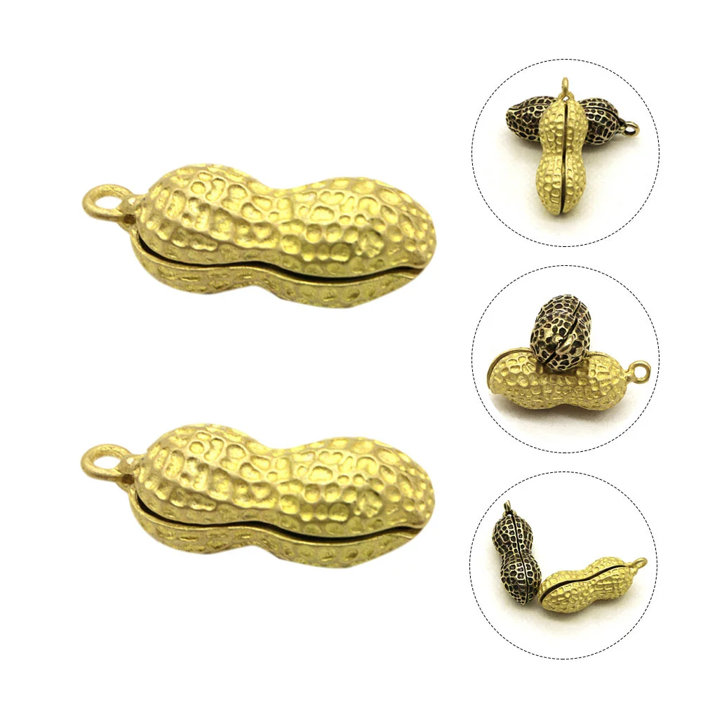 2 Pcs Charms Artificial Peanut Pendant Keychain Ornaments Vintage Copper Locket
2 Pcs Charms Artificial Peanut Pendant Keychain Ornaments Vintage Copper Locket