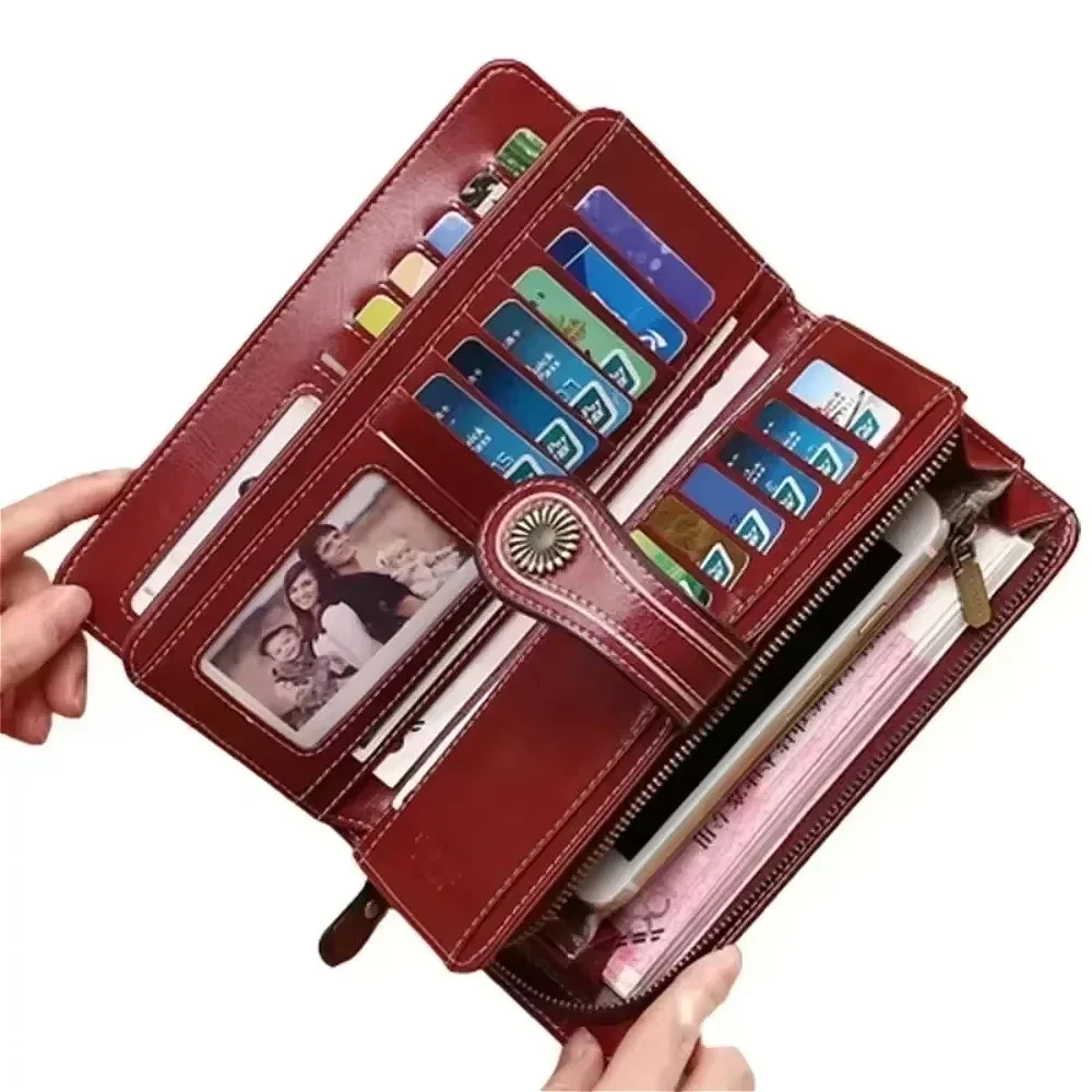 High Quality Women Wallet Anti-theft Leather Wallets For Woman Long Zipper Large Ladies Clutch Bag Female Purse Card Holder
High Quality Women Wallet Anti-theft Leather Wallets For Woman Long Zipper Large Ladies Clutch Bag Female Purse Card Holder