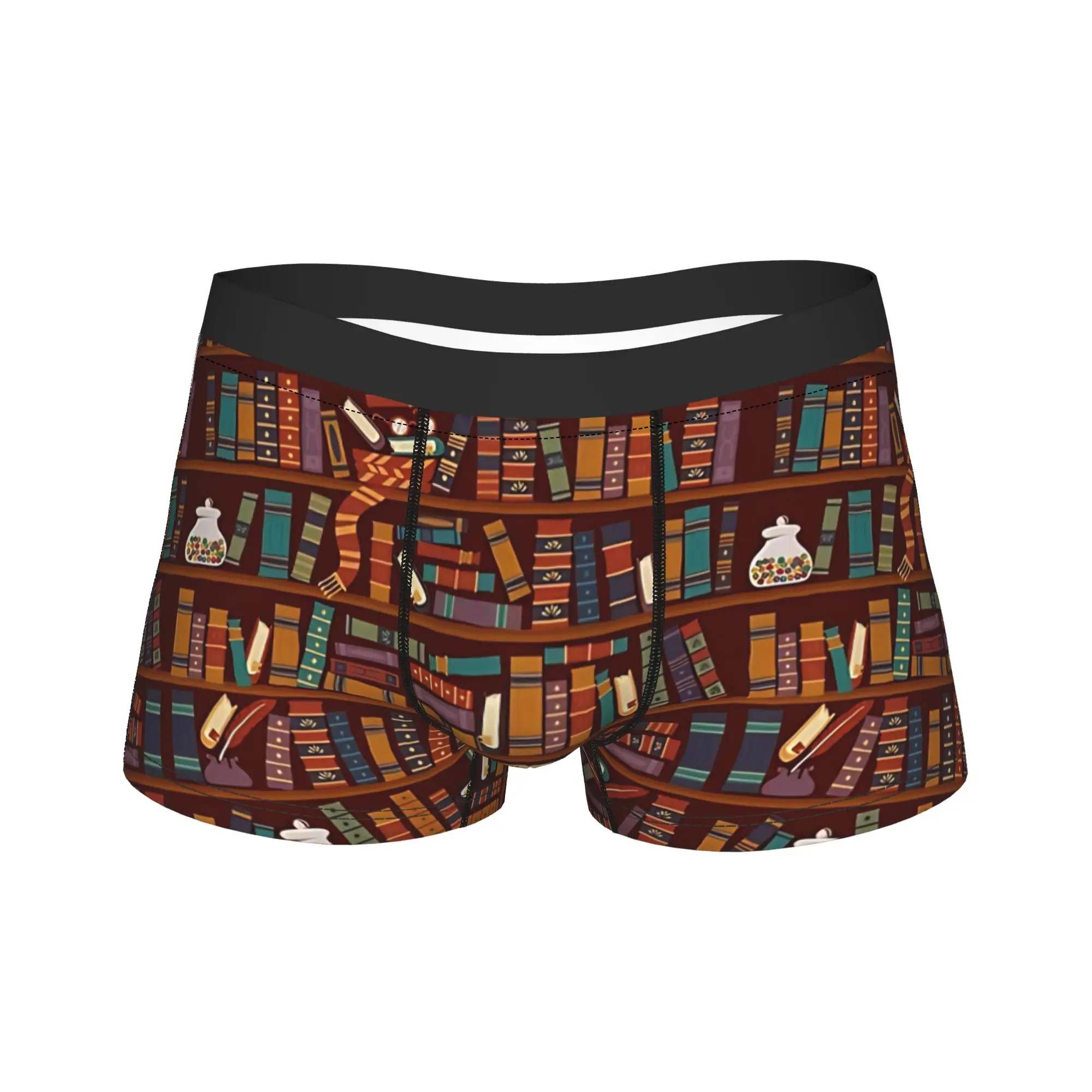 Bookshelf Underwear Books Soft Trend Underpants Custom DIY Shorts Briefs For Male 3D Pouch Plus Size Boxershorts
Bookshelf Underwear Books Soft Trend Underpants Custom DIY Shorts Briefs For Male 3D Pouch Plus Size Boxershorts
