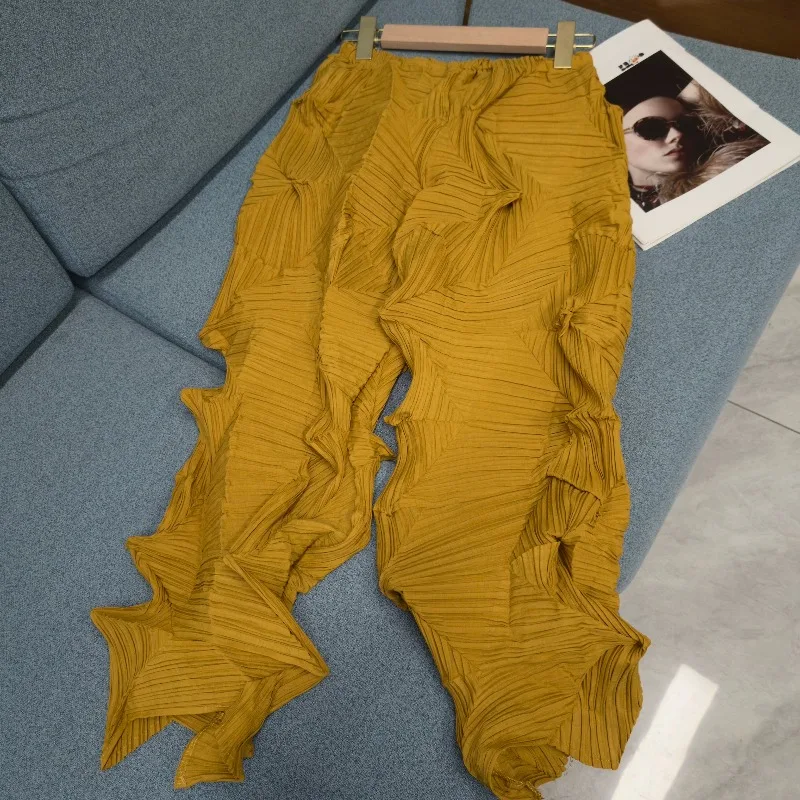 Miyake Original Pleated Pants Plisse Women 2026 Summer New Diamond Solid Pleats Trousers Capri Fold Pants Loose Casual Versatile
Miyake Original Pleated Pants Plisse Women 2026 Summer New Diamond Solid Pleats Trousers Capri Fold Pants Loose Casual Versatile