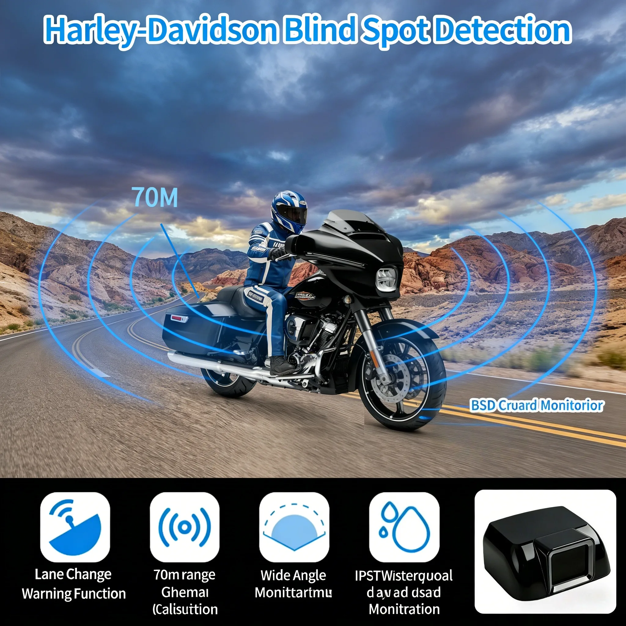 Система обнаружения слепых зон для мотоциклов Harley-Davidson, 77ГГц радар BSD, комплект безопасности, система обнаружения слепых зон, зеркало заднего вида
Система обнаружения слепых зон для мотоциклов Harley-Davidson, 77ГГц радар BSD, комплект безопасности, система обнаружения слепых зон, зеркало заднего вида