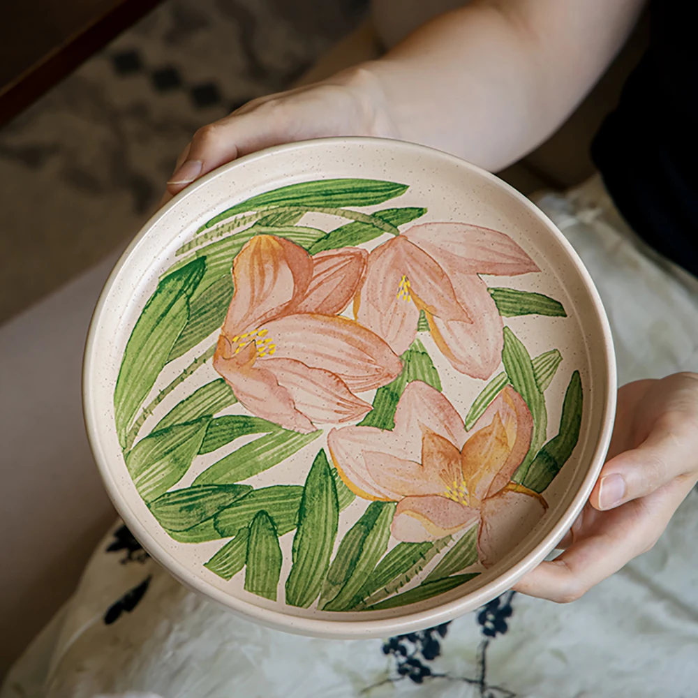 Creative Ceramic Plate Round Vintage Floral Flat Porcelain Tableware Afternoon Tea Fruit Dessert Cake Snacks Plates
Creative Ceramic Plate Round Vintage Floral Flat Porcelain Tableware Afternoon Tea Fruit Dessert Cake Snacks Plates