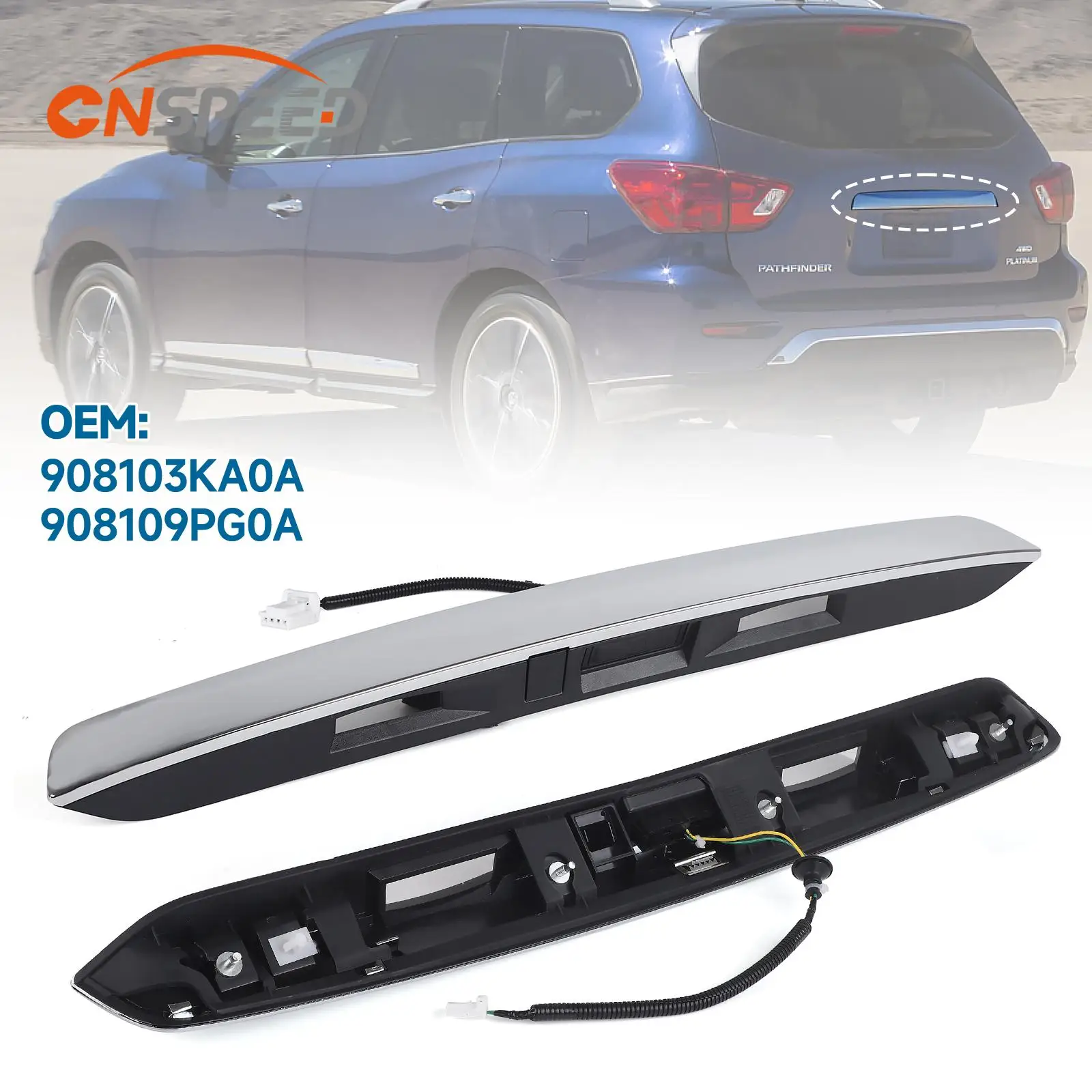 CNSPEED 90810-9PG0A Rear Tailgate Chrome Handle Garnish Finisher Molding for Pathfinder 13-19 Liftgate Exterior Open Handle Assy
CNSPEED 90810-9PG0A Rear Tailgate Chrome Handle Garnish Finisher Molding for Pathfinder 13-19 Liftgate Exterior Open Handle Assy