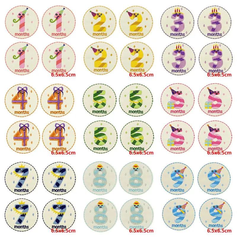 10PCS/Lots Round Numbers January-December Embroidered Patch Iron On Patches For Clothing thermoadhesive Patches On Clothes Badge
10PCS/Lots Round Numbers January-December Embroidered Patch Iron On Patches For Clothing thermoadhesive Patches On Clothes Badge