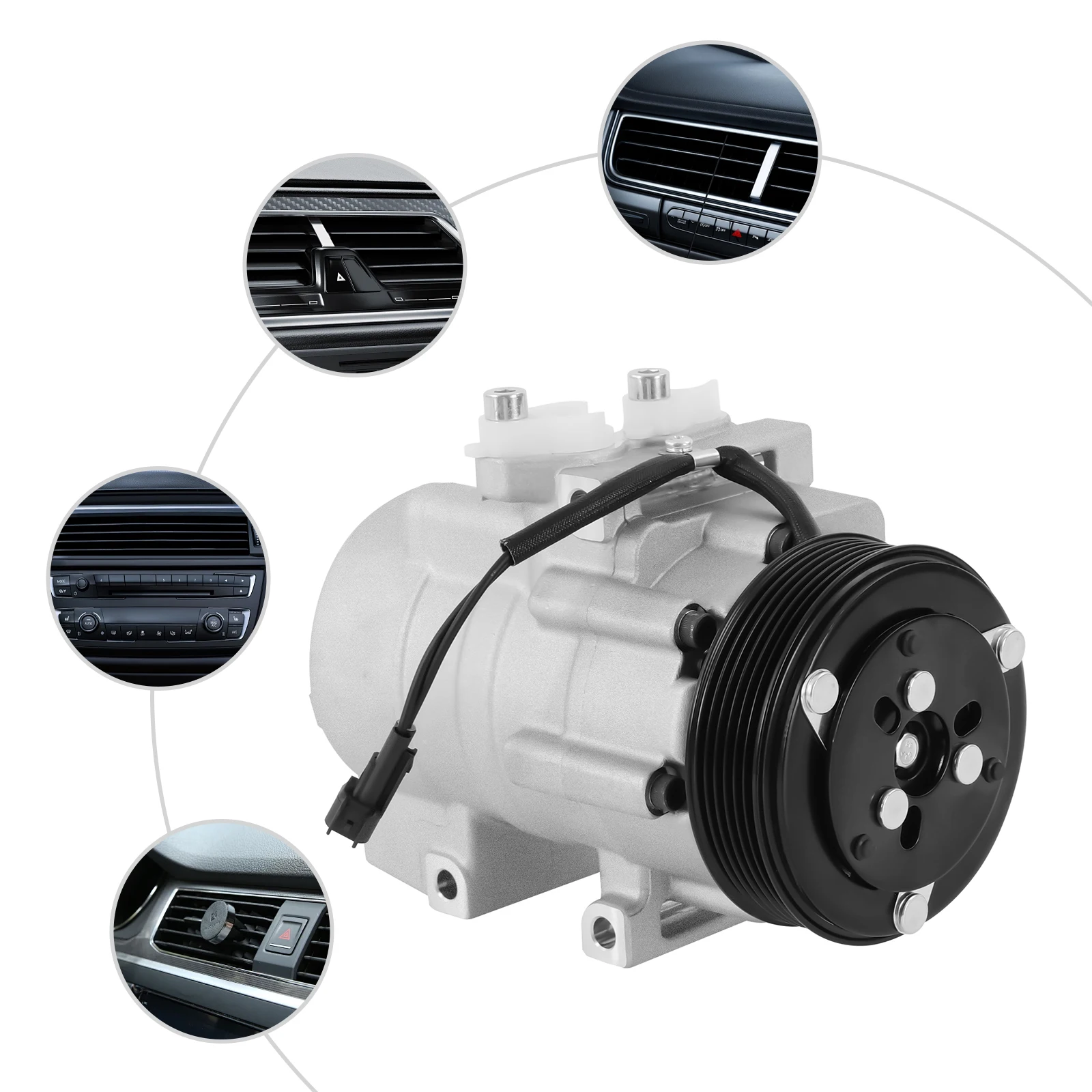 AC Compressor, A/C Compressor, Air Conditioning Compressor, Stable Running Low Noise Direct Replacement for Vehicle Cooling System
AC Compressor, A/C Compressor, Air Conditioning Compressor, Stable Running Low Noise Direct Replacement for Vehicle Cooling System