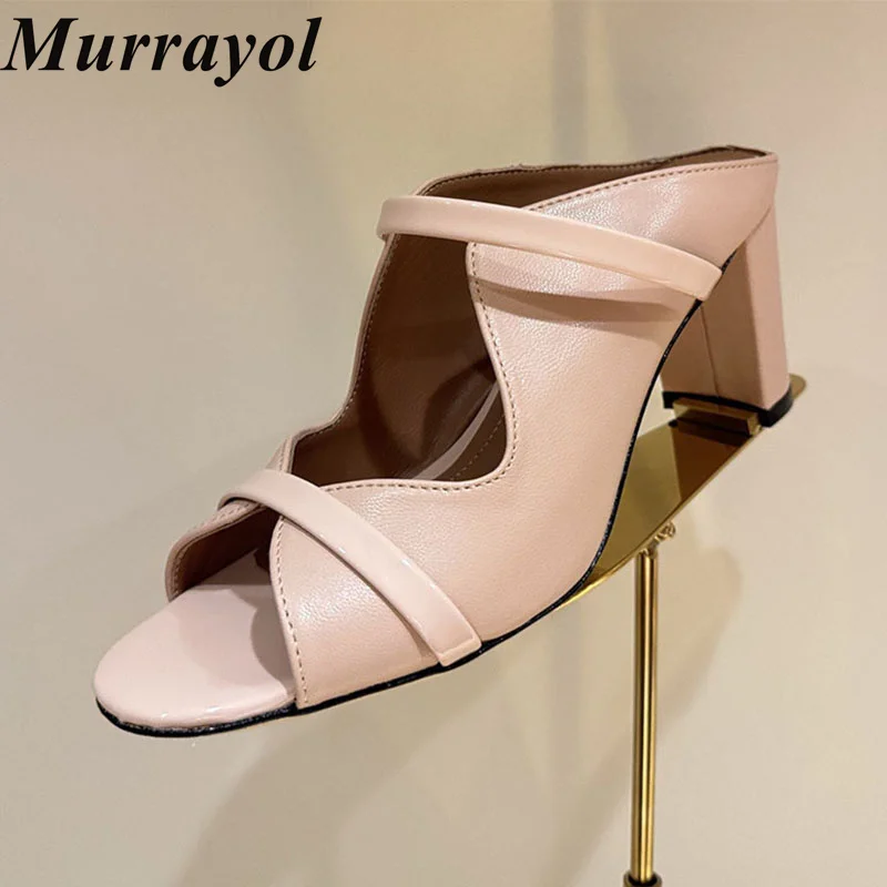 Modern Slippers Women Peep Toe Slippers Real Leather Thin High Heels Spring Summer Sandals Party Banquet Shoes Lazy Stiletto
Modern Slippers Women Peep Toe Slippers Real Leather Thin High Heels Spring Summer Sandals Party Banquet Shoes Lazy Stiletto