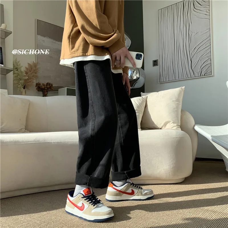 Мужские джинсы Bla прямого кроя, весенне-осенние, модные, в гонконгском стиле, свободные, широкие брюки, молодежная уличная мода
Мужские джинсы Bla прямого кроя, весенне-осенние, модные, в гонконгском стиле, свободные, широкие брюки, молодежная уличная мода