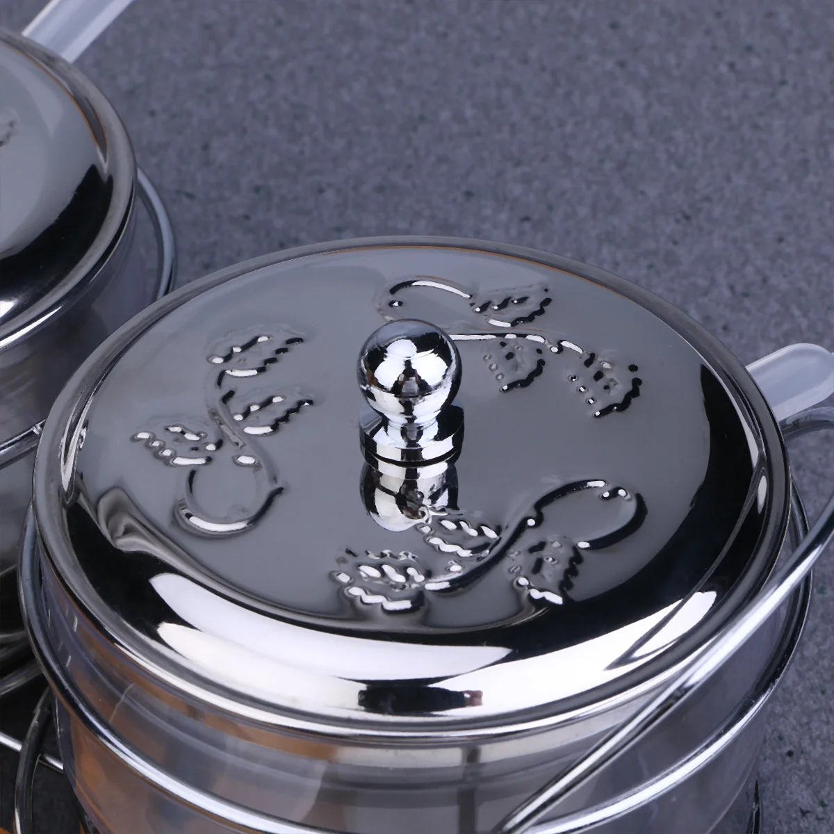 Stainless Steel Seasoning Box 2-Compartment Spice Jars Lid Kitchen Storage Salt Sugar Pepper Spice Container Condiment Container
Stainless Steel Seasoning Box 2-Compartment Spice Jars Lid Kitchen Storage Salt Sugar Pepper Spice Container Condiment Container