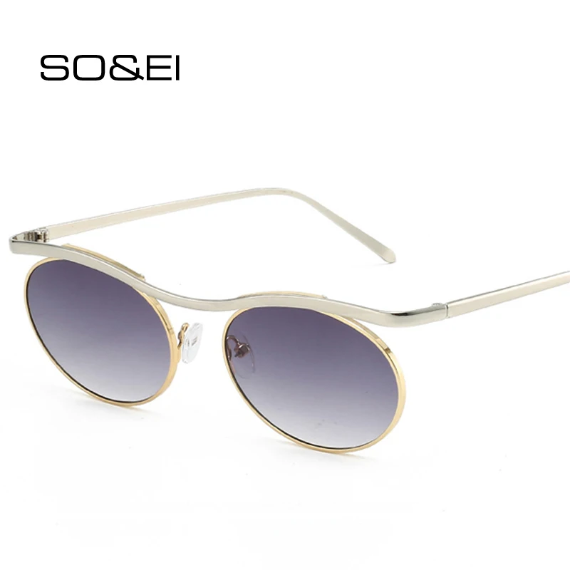 SO&EI Vintage Metal Oval Men Punk Sunglasses Fashion Women Trending Gradient Shades UV400 Sun Glasses
SO&EI Vintage Metal Oval Men Punk Sunglasses Fashion Women Trending Gradient Shades UV400 Sun Glasses