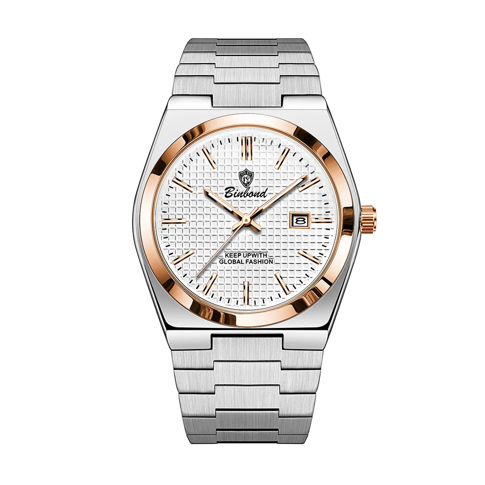 Men's Watch Fashionable Trend Waterproof Calendar Night Light Stainless Steel Wristband Quartz Watch Clock Gift
Men's Watch Fashionable Trend Waterproof Calendar Night Light Stainless Steel Wristband Quartz Watch Clock Gift