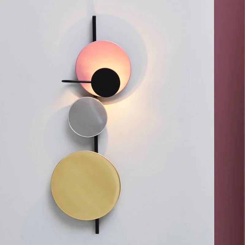 Modern Led Wall Lamp for Bedroom Bathroom Colorful Art Home Decor DIY Round Circle Metal Bedside Indoor Lighting 220V
Modern Led Wall Lamp for Bedroom Bathroom Colorful Art Home Decor DIY Round Circle Metal Bedside Indoor Lighting 220V