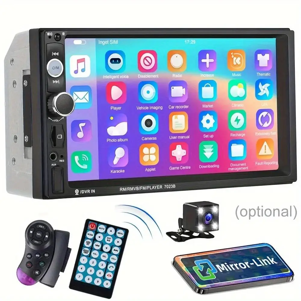 Car Radio Player Phone Mirror Link, 7-Inch HD Touchscreen Car Multimedia MP5 Player FM Car Stereo
Car Radio Player Phone Mirror Link, 7-Inch HD Touchscreen Car Multimedia MP5 Player FM Car Stereo