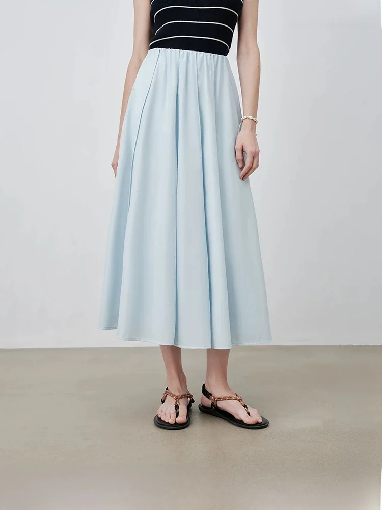 Elegant Asymmetrical Pleated Midi Skirt Women's Design Sensation Simple Atmosphere Half-length Skirt High Waist A-line Skirt
Elegant Asymmetrical Pleated Midi Skirt Women's Design Sensation Simple Atmosphere Half-length Skirt High Waist A-line Skirt