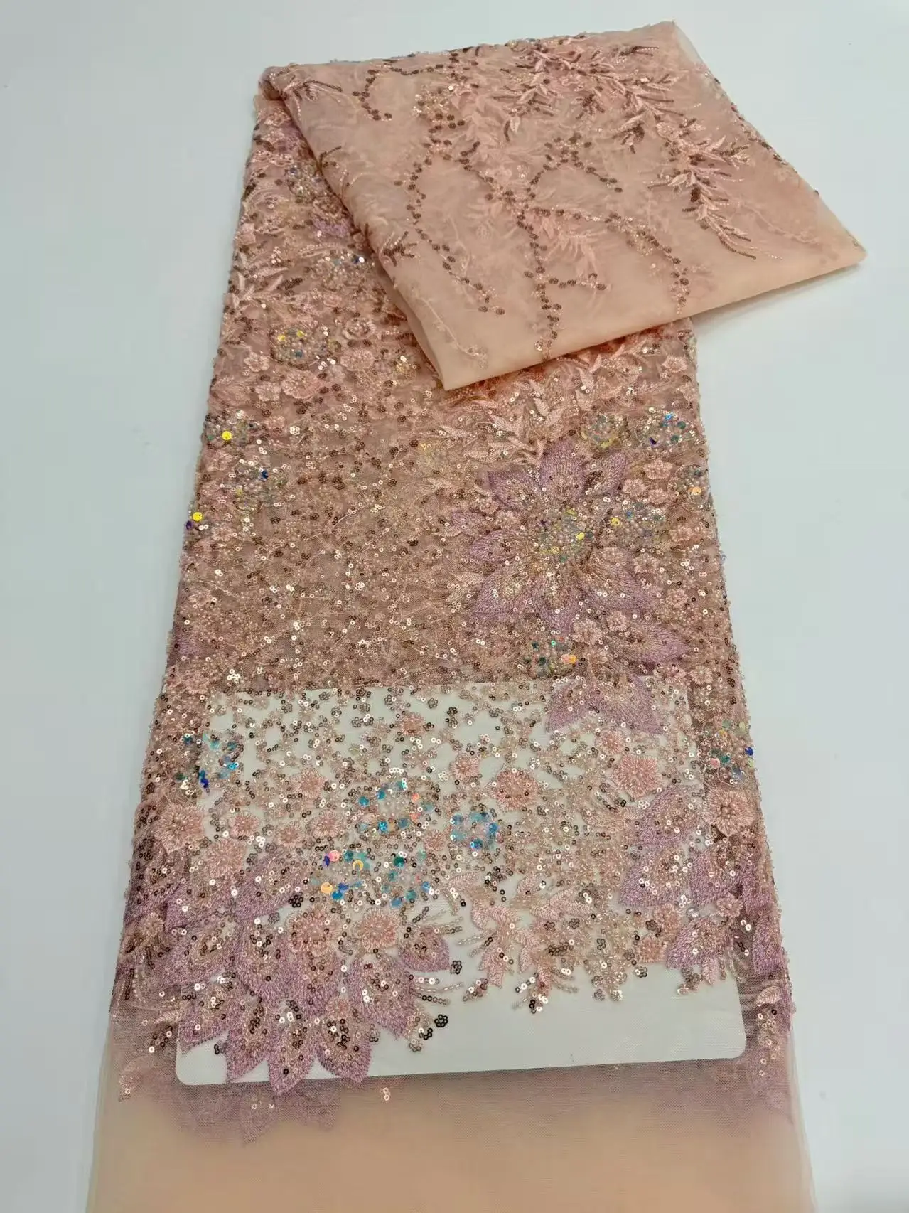 5 Yards Sequins African French Mesh Beaded Lace Fabric 2026 High Quality Lace Nigeria Luxury Lace Fabric For Party Dress Women
5 Yards Sequins African French Mesh Beaded Lace Fabric 2026 High Quality Lace Nigeria Luxury Lace Fabric For Party Dress Women