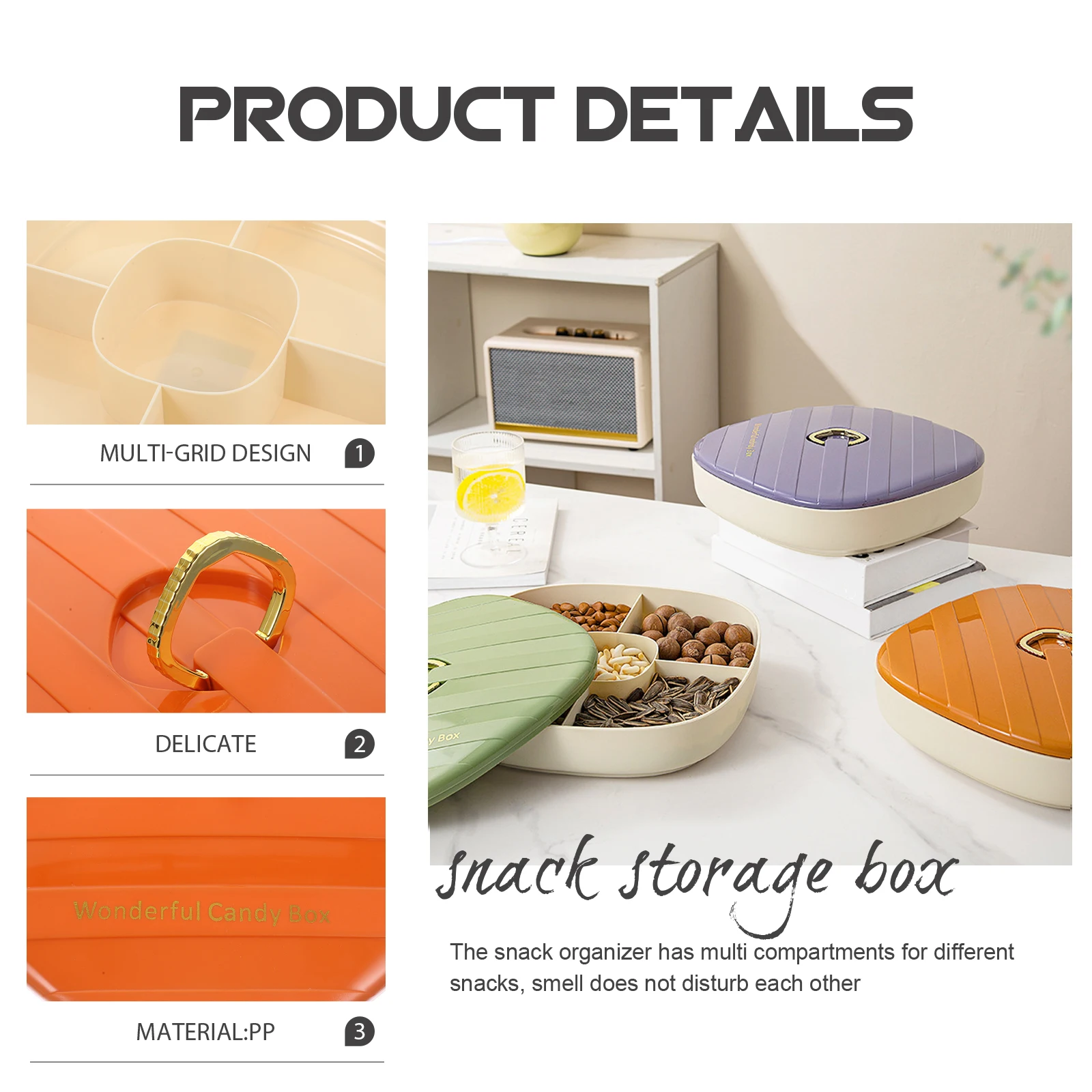 Многосеточный поднос для хранения закусок, органайзер для сухофруктов, орехов, конфет, разделенное сервировочное блюдо для свадебной вечеринки, семейной столовой
Многосеточный поднос для хранения закусок, органайзер для сухофруктов, орехов, конфет, разделенное сервировочное блюдо для свадебной вечеринки, семейной столовой