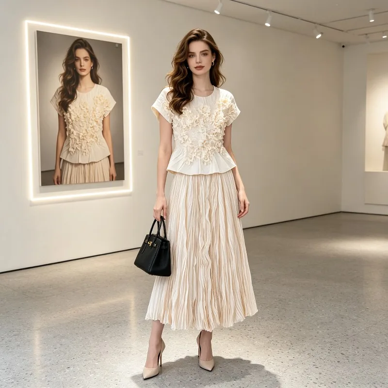 Miyake Pleated Summer New Fashion Pleated Women's Clothing Set with A High-End Feel Two-Piece Set Stylish Women's Outfit Pleat
Miyake Pleated Summer New Fashion Pleated Women's Clothing Set with A High-End Feel Two-Piece Set Stylish Women's Outfit Pleat